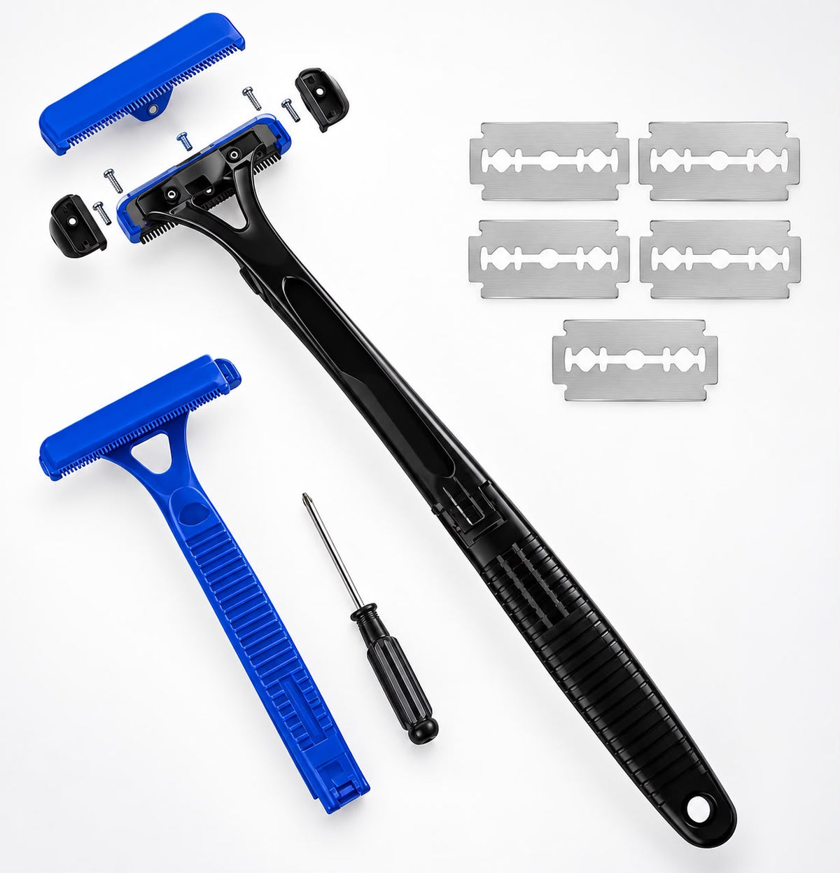 Back Shaver with Replaceable Blades