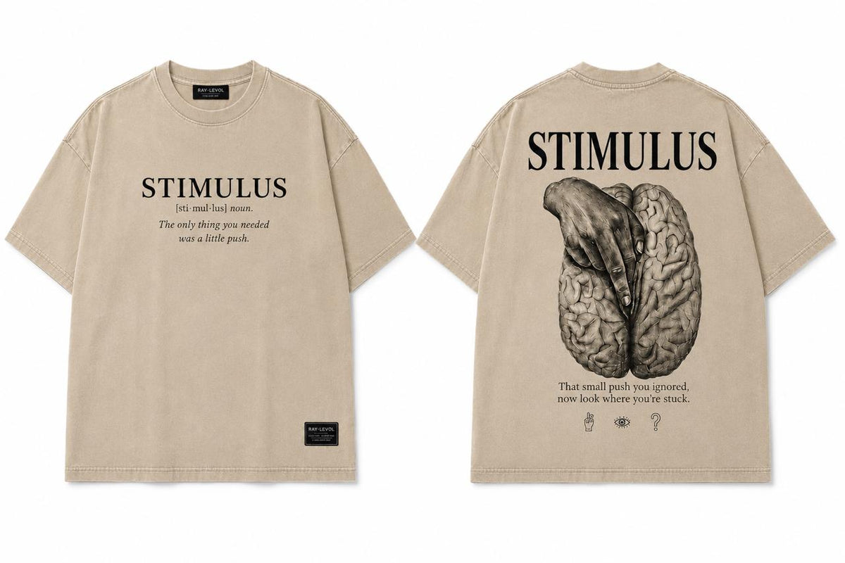 STIMULUS Oversized Tee – Vintage Wash | RAY-LEVOL