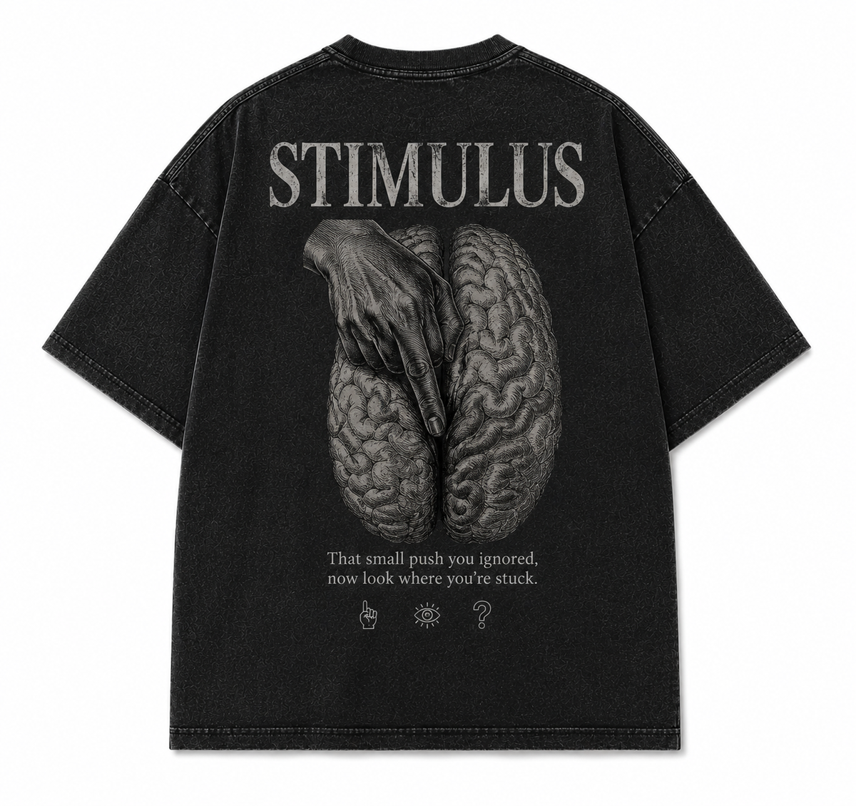 STIMULUS Oversized Tee – Vintage Wash | RAY-LEVOL