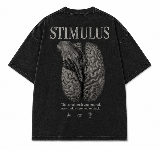 STIMULUS Oversized Tee – Vintage Wash | RAY-LEVOL