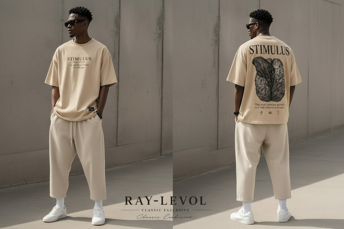 STIMULUS Oversized Tee – Vintage Wash | RAY-LEVOL
